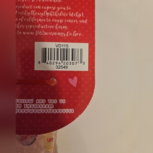 Pink Valentine’s Day Squeaky Dog Bone Toy Rose Scented & Textured Europan Home - Picture 5 of 16